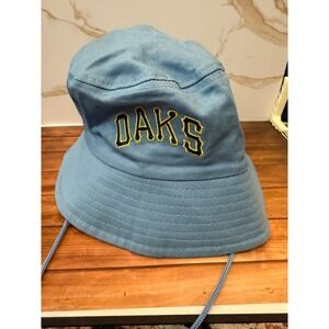 BWM Global Oaks Principal Bucket Hat Light Blue Cotton Adjustable Chin Strap